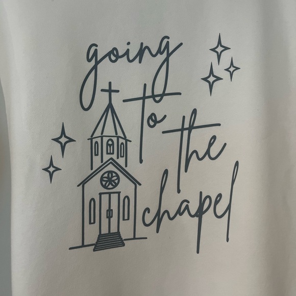 BRIDE GOING TO THE CHAPEL SWEATSHIRT SIZE LARGE NWT! - Picture 3 of 4